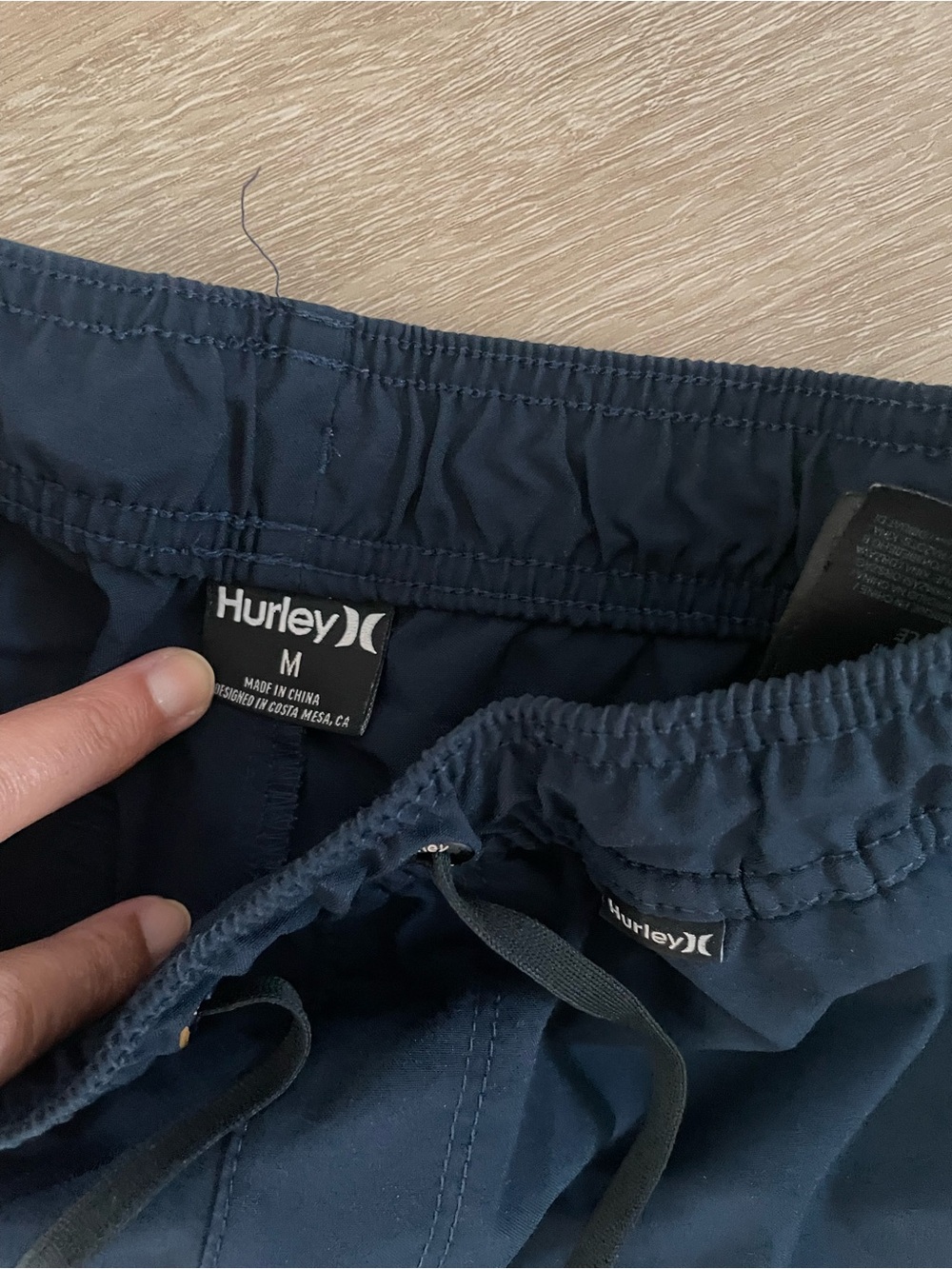 Hurley Boys Navy Drawstring Elastic Waist Shorts Size M - Picture 4 of 5